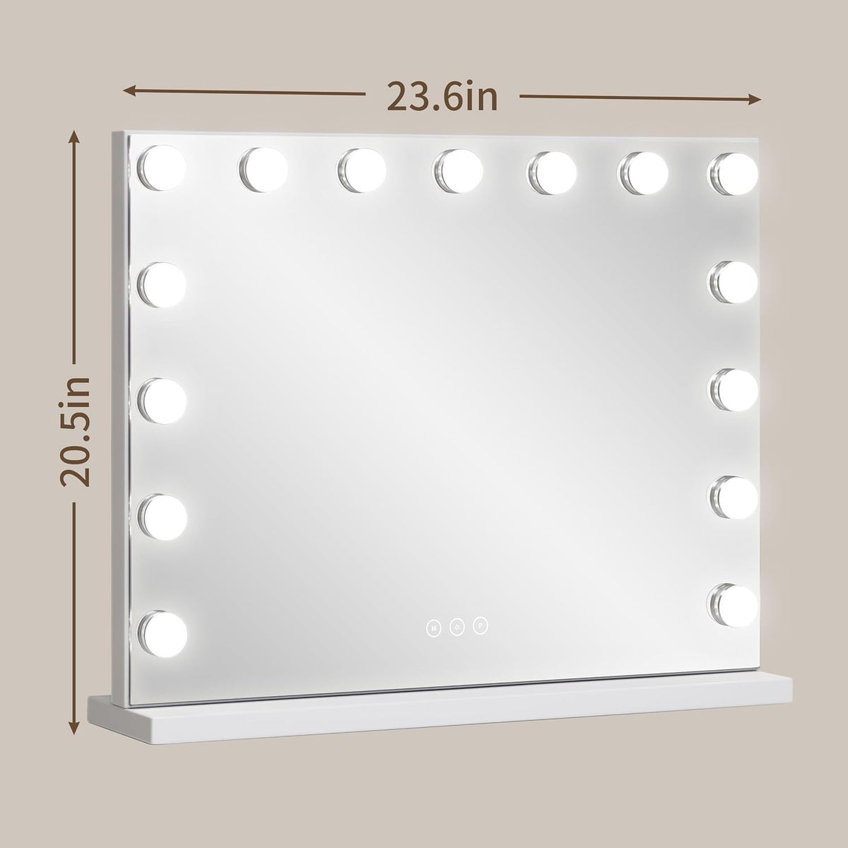 Illuminate Your Beauty: Modern Vanity Mirror with 17 Dimmable LED Bulbs and 10X Magnification for Flawless Makeup Application