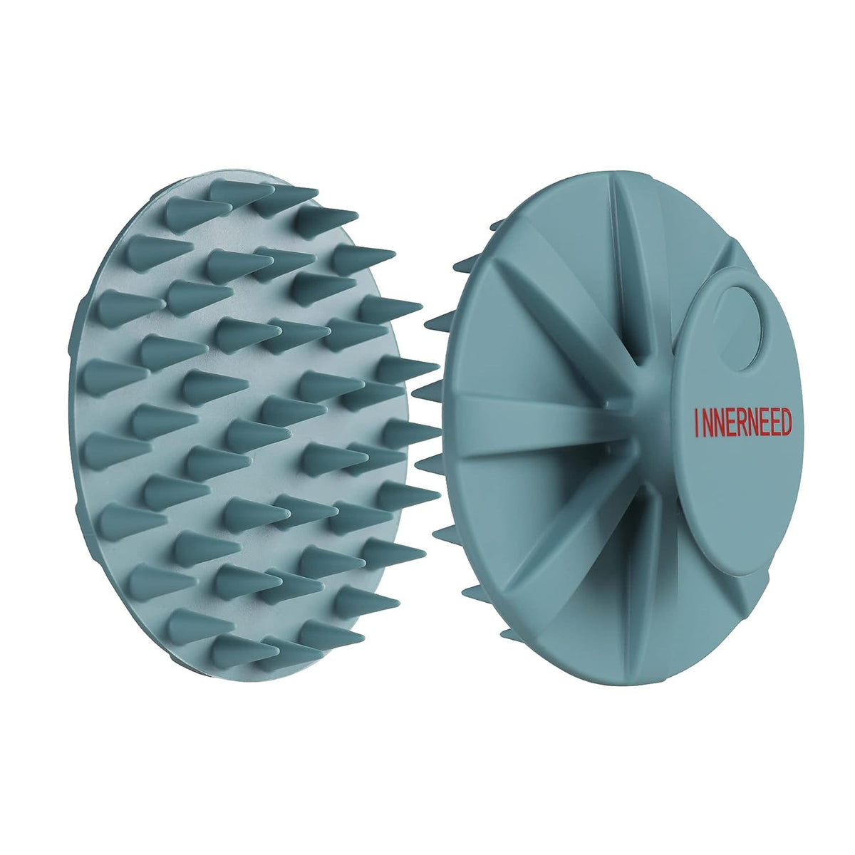 Revitalize Your Scalp with the Dark Green One-Piece Silicone Shampoo Brush - Perfect for All Hair Types!